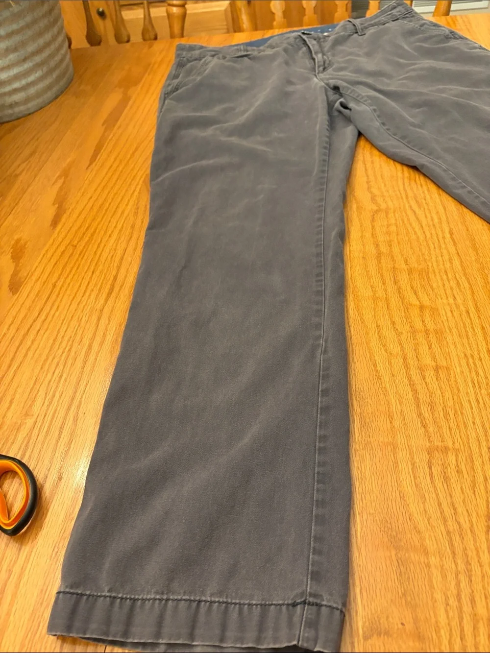Eddie Bauer Straight-Leg Pants in Slate Gray